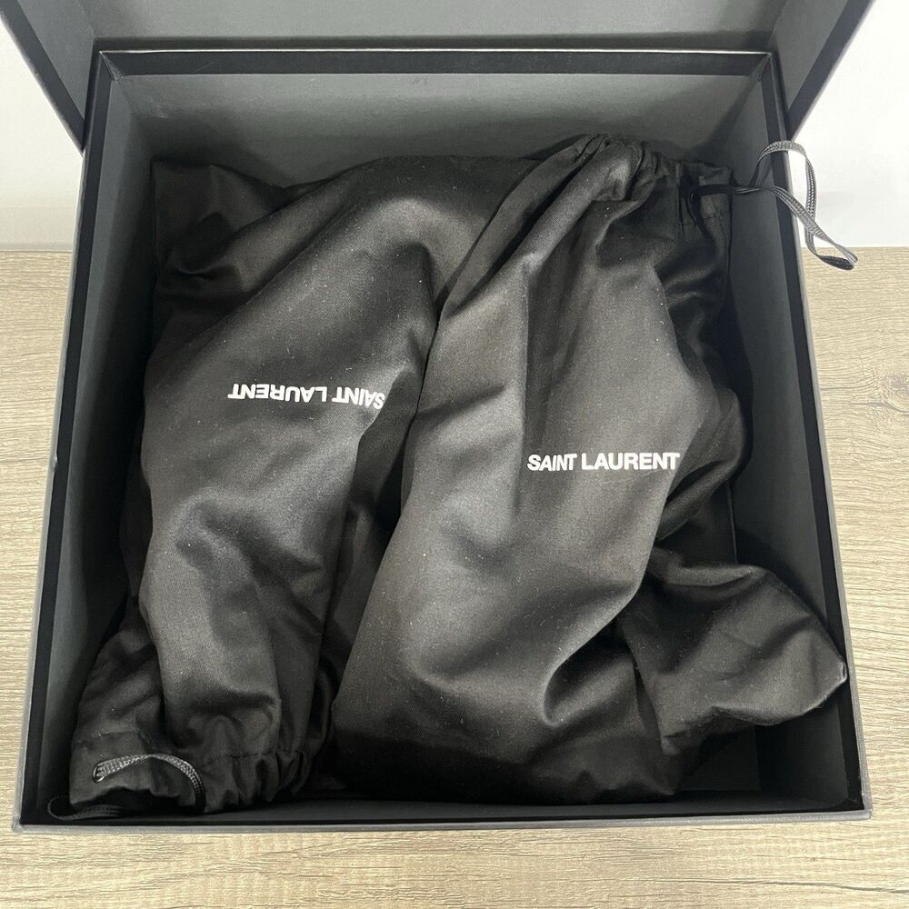 Saint Laurent Cassandra YSL Logo Sandals Black Size 42 Used - Picture 14 of 14